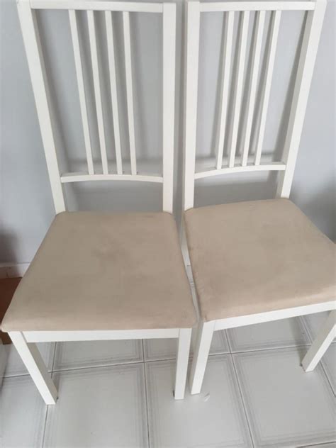 Ikea Borje White Chairs, Furniture & Home Living, Furniture, Chairs on Carousell