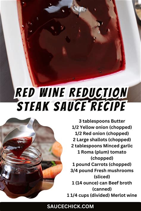 Red Wine Reduction Steak Sauce Recipe Homemade Sauce