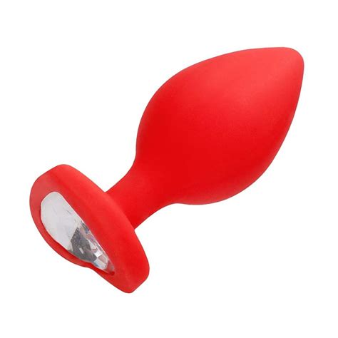 Plug Anal Joia Em Silicone Base Em Formato De Cora O Tamanho P