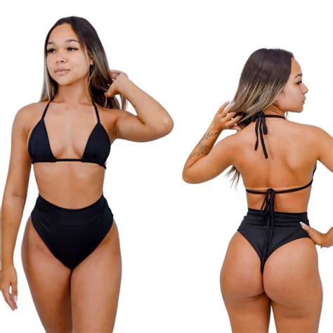 Biquini Hot Pant Biquíni Belize cortininha Calcinha Hotpants Cintura Alta Shopee Brasil