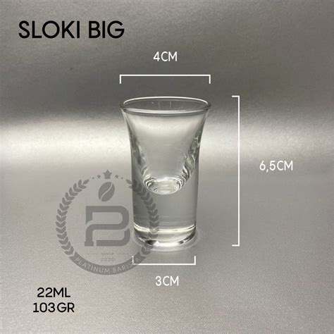 Jual Sloki Glass Gelas Kaca Kecil One Shot Glass Minum Vodka Soju