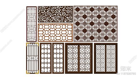 中式镂花窗su模型下载【id1137320795】知末su模型网