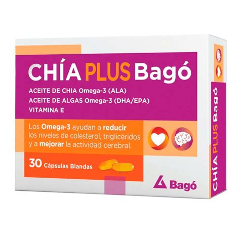 Capsulas Blandas Chía Omega Plus 3 Bago X 30 Un Salud Global