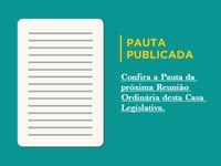 Pauta da Reunião Ordinária que se realizará no dia 11 de maio de 2022