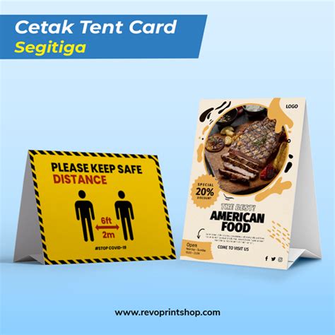 Table Tent Tent Card Segi Tiga Revo Print Online