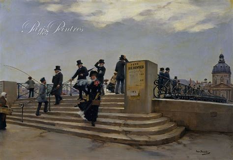 Paris Des Peintres Peintures Le Pont Des Arts Par Grand Vent