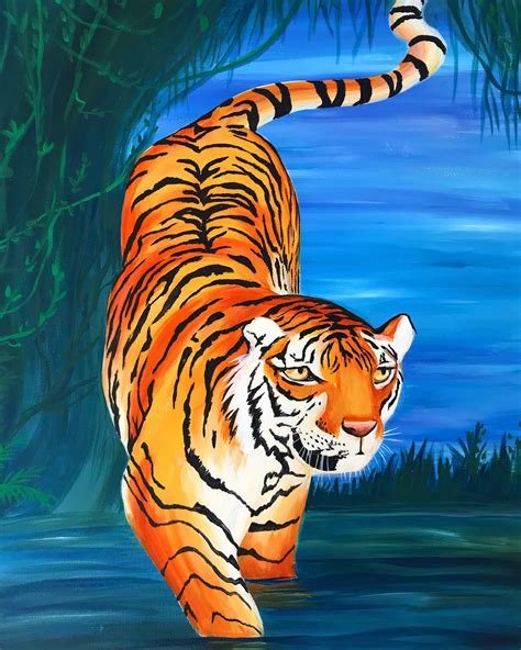 Tiger Painting Etsy Tiger Painting Tiger Art Tiger Painting Acrylic