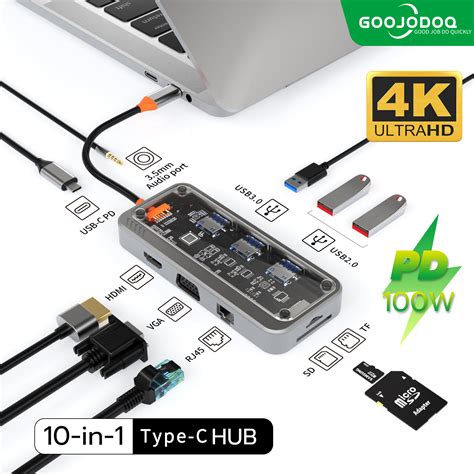 🇹🇭stockandcod 🚀 จัดส่งจากประเทศไทย🚀8 In 1 อะแดปเตอร์ฮับ ฮับ Usb Hub Type C To Usb 3 0 Hdmi