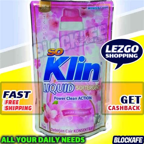 Jual So Klin Liquid Softergent Deterjen Cair Sakura Strawberry Ml