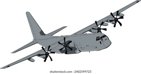 Military Cargo Aircraft Front View Vector Stock Vector (Royalty Free ...