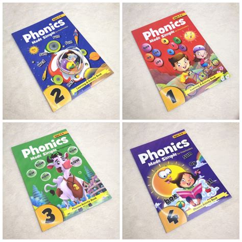 4 Books Phonics Activity Books for Preschoolers 4-6 years old | Shopee ...