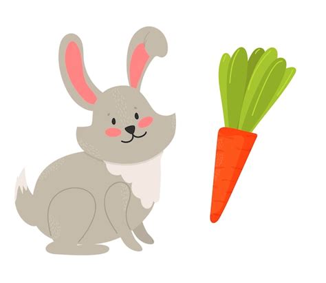 Premium Vector Rabbit Isolated On White Background Vector