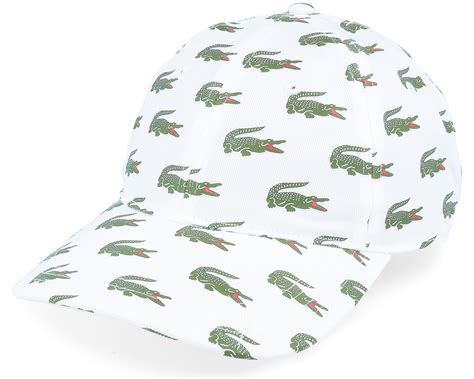 Pattern White Dad Cap Lacoste Cap Hatstoreworld