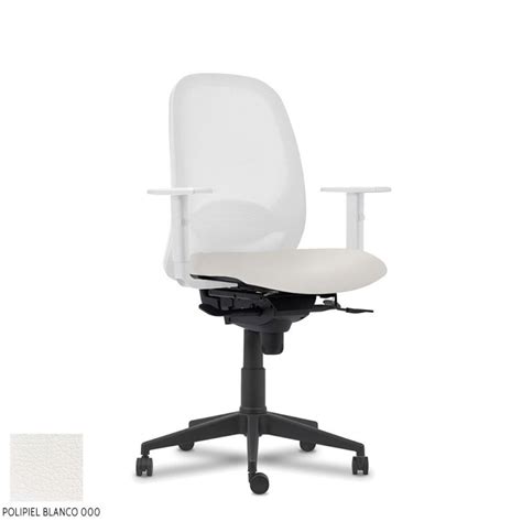 Silla ergonómica de oficina modelo Adara White de Vincolo base negra