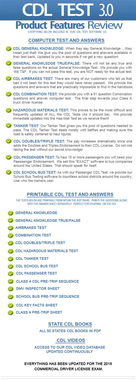 Cdl Practice Test General Knowledge Questions And Answers Cd