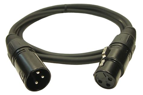 RS PRO Male XLR3 To Female XLR3 Cable Black 2m RS Components Indonesia