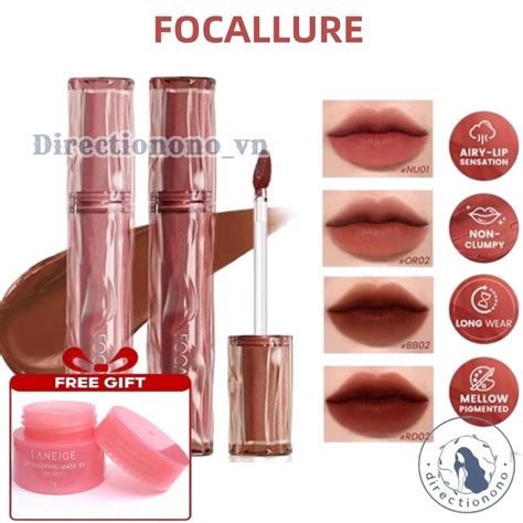 Mua tặng son bóng focallure chống nước màu nude lâu trôi dưỡng ẩm không dính cốc son bóng