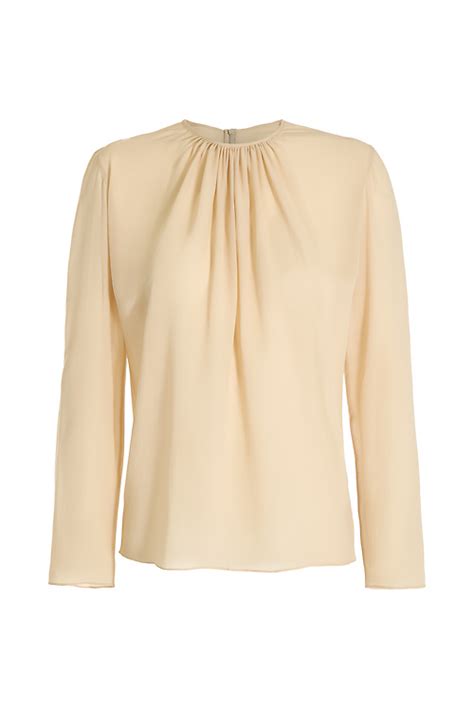 Блуза из шёлка Naked Shoulders на BABOCHKA RU арт BLS217 цвет цена