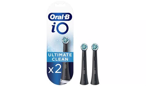 ORAL B IO Ultimate Clean 2x Replacement Brush Heads BLACK 100