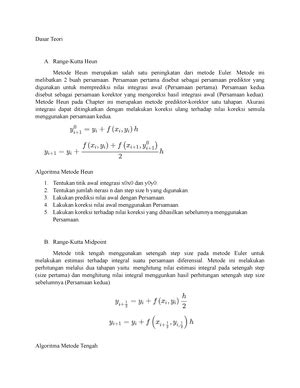 Mata Kuliah Metode Numerik TUGAS METODE NUMERIK FAKULTAS MATEMATIKA