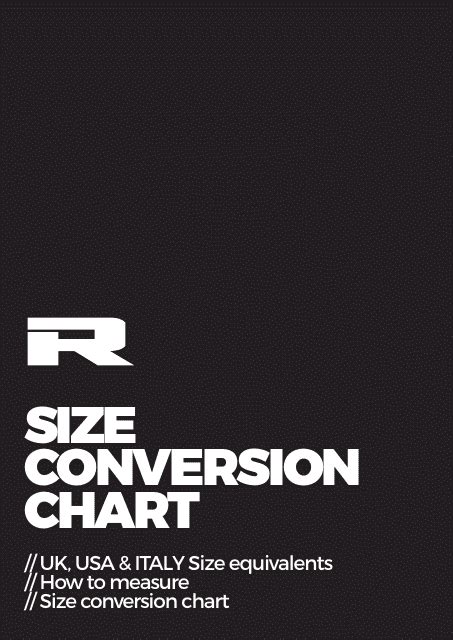 Size Conversion Chart (Eu/UK/USA/Italy) Download Printable PDF | Templateroller