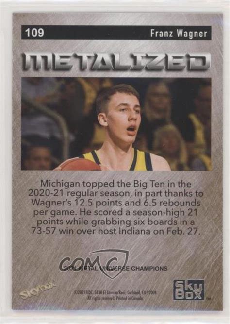 2021 Skybox Metal Universe Champions Metalized Rookies Gold Spectrum