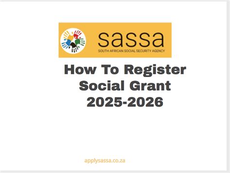 How To Register Social Grant 2025 2026 Sassa Grant 2025