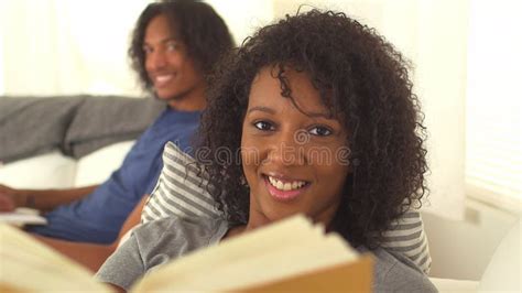 Black Teen Couple Doing Homework In Living Room Stock Footage Video