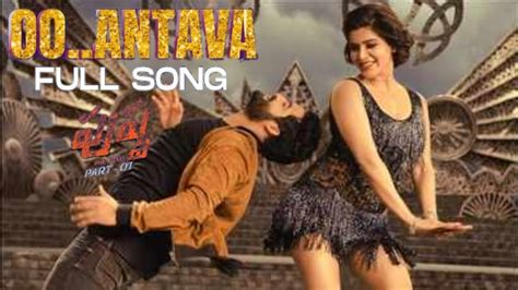 Oo Antava Oo Oo Antava Telugu Male Version Pushpa Songs Ntr Allu Arjun Dsp Sukumar