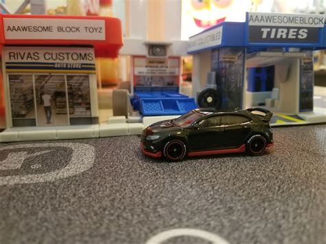Custom Hot Wheels 2018 Honda Civic Type R Custom Wheel Swap With Real Riders Tires Etsy