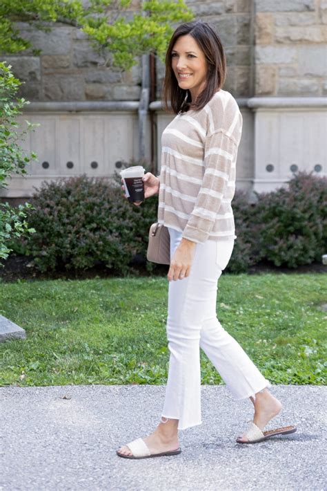 Summer Neutrals With White Jeans Sandals Jo Lynne Shane