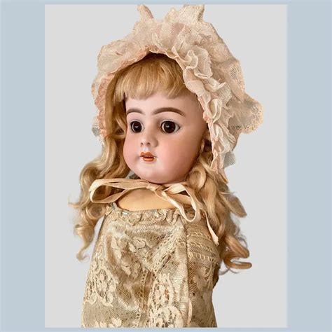 Antique German Handwerck Doll With Extended Curly Mohair Wig Ruby