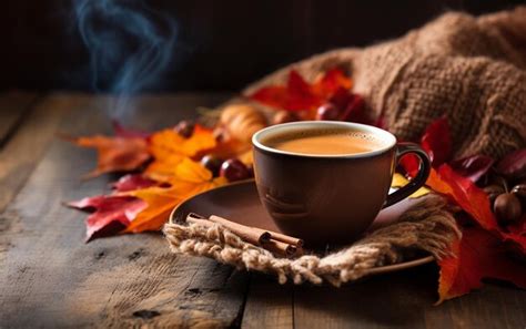 Premium AI Image | Autumn Cozy Coffee Generative AI