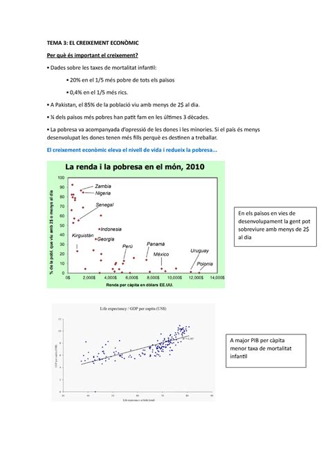TEMA 3 Apunts classe tema 3 TEMA 3 EL CREIXEMENT ECONÒMIC Per què