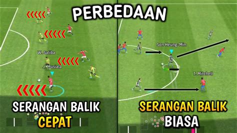 PENJELASAN GAYA MAIN SERANGAN BALIK Dan SERANGAN BALIK CEPAT EFootball