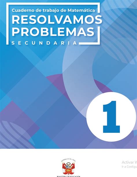 Cuaderno De Trabajo Matem Tica Secundaria Resolvamos Problemas