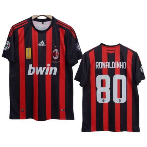 Ac Milan Ronaldinho 2008 09 Home Jersey Retro Collection Cyberried