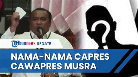 Daftar Nama Capres Dan Cawapres Hasil Musra Yang Diserahkan Ke Jokowi