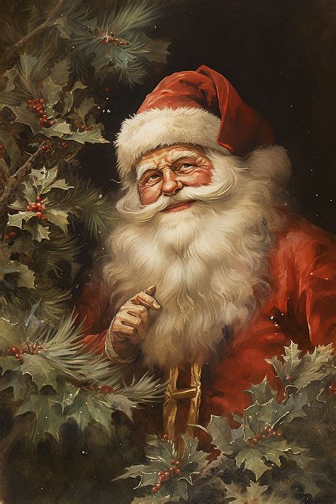 vintage santa claus art  stock photo public domain pictures