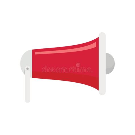 Vector Megaphone In Flat Style Isolated On White Stock Vector