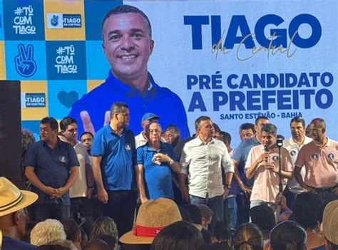 ACM Neto lança Tiago da Central como pré candidato a prefeito em Santo