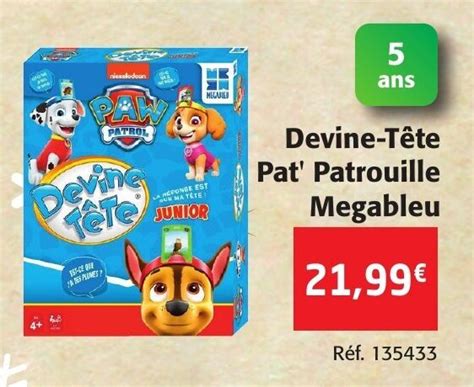 Promo Devine Tete Pat Patrouille Megableu Chez Colruyt