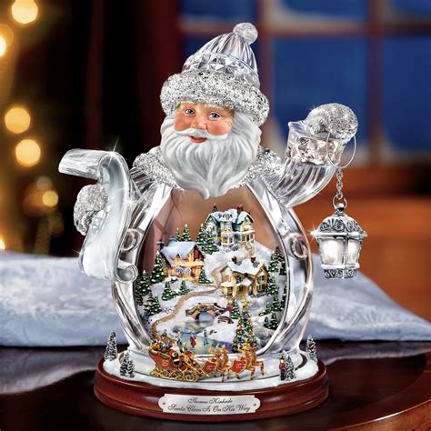 The Thomas Kinkade Crystal Santa Claus - Hammacher Schlemmer