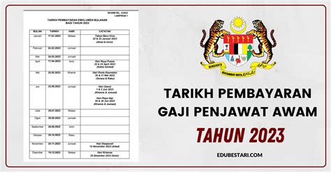 Jadual Pembayaran Gaji Penjawat Awam Tahun Jadualtizen The Best Porn