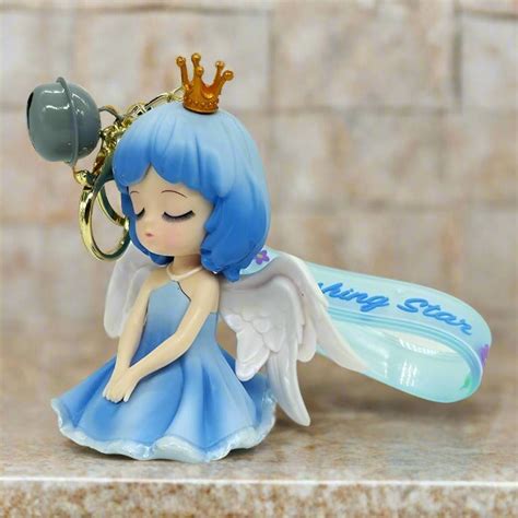 cute blue fairy angel keychain model  premium lanyard keychains