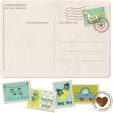 Cartoon postcard 02 vector Free vector in Encapsulated PostScript eps ...