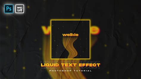 Liquid Text Effect Photoshop Tutorial Youtube