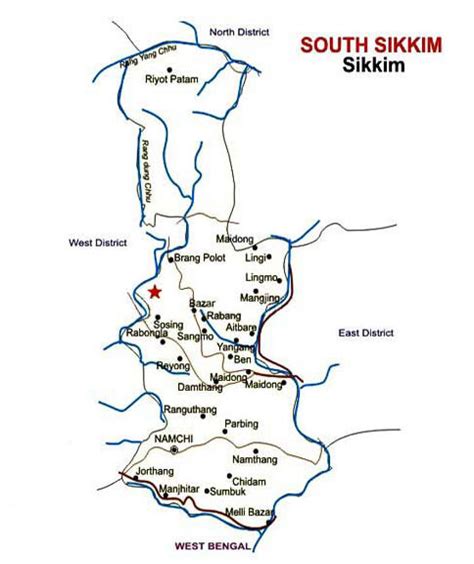 Sikkim Tourist Map