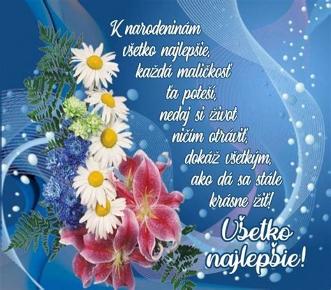 A Greeting Card With Flowers And Water Drops On The Blue Background