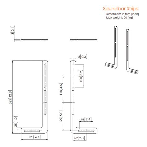 Vogels Sound Soundbar Beslag Kg Sort Dkk